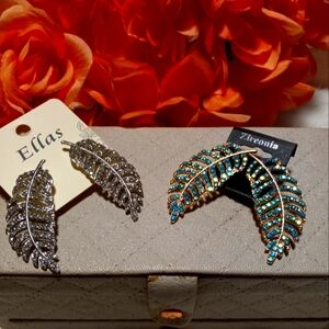3/15 2pair Feather Earrings NWT